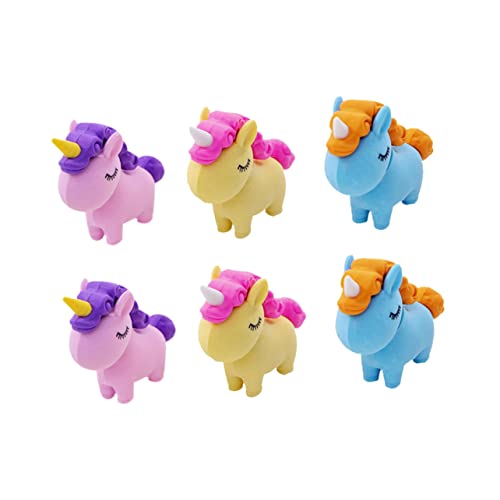 Angoily 16 Stück Teiliges Cartoon Einhorn Radiergummis aus Sicherem Tpr Material Leichte Praktische Tier Radiergummis für Kindergarten und Schüler Gemischte Farben für Zufällige Farbe von Angoily