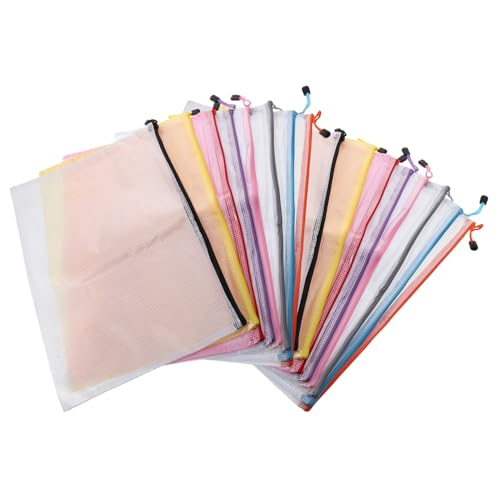 Angoily 16 Stück Teiliges Dokumententaschen aus Dickem PVC Transparente Wasserdichte Reißverschluss Beutel mit Netzstruktur Große Kapazität für Büro Zuhause Farbcodierte Organizer für Angoily 16 Stück Teiliges Dokumententaschen aus Dickem PVC Transparente Wasserdichte Reißverschluss Beutel mit Netzstruktur Große Kapazität für Büro Zuhause Farbcodierte Organizer für von Angoily