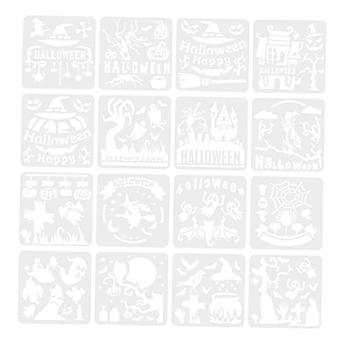Angoily 16 Stück Teiliges Halloween Malvorlagen Pet Schablonen DIY Basteln Wanddekoration Einfache Anwendung Kreative Halloween Motive Angoily 16 Stück Teiliges Halloween Malvorlagen Pet Schablonen DIY Basteln Wanddekoration Einfache Anwendung Kreative Halloween Motive von Angoily