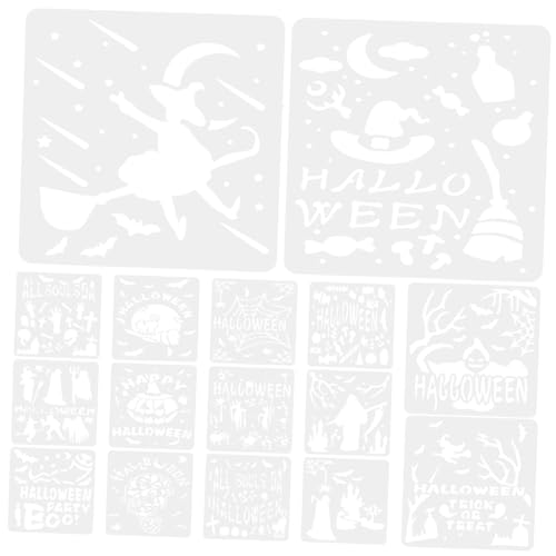 Angoily 16 Stück Teiliges Halloween Malvorlagen Wiederverwendbare Schablonen für Kreative DIY Malprojekte für Halloween Deko und Kreative Gestaltung Angoily 16 Stück Teiliges Halloween Malvorlagen Wiederverwendbare Schablonen für Kreative DIY Malprojekte für Halloween Deko und Kreative Gestaltung von Angoily