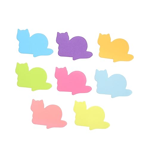 Angoily 16 Stück Teiliges Katzenförmige Haftnotizen Lustige Tier Memo Pads für Büro und Schule Selbstklebend Praktische Notizen Verschiedenen Farben von Angoily