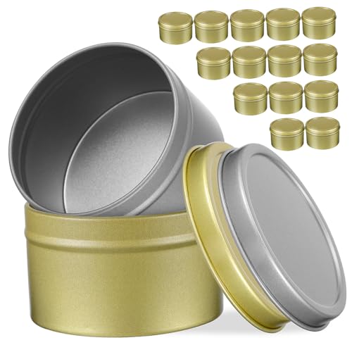 Angoily 16 Stück Teiliges Kerzenglas Schraubdeckel Runde Teedosen für Kerzenherstellung Kleine Aufbewahrungsbehälter mit Rostfreiem Schutz Vielseitig für Teelichter Süßigkeiten Kaffee Angoily 16 Stück Teiliges Kerzenglas Schraubdeckel Runde Teedosen für Kerzenherstellung Kleine Aufbewahrungsbehälter mit Rostfreiem Schutz Vielseitig für Teelichter Süßigkeiten Kaffee von Angoily