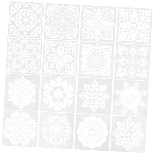 Angoily 16 Stück Teiliges Malschablonen für Wandgestaltung Wiederverwendbare Diy Malvorlagen mit Mandala Design für Bastelprojekte und Dekoration von Möbeln und Wänden Angoily 16 Stück Teiliges Malschablonen für Wandgestaltung Wiederverwendbare Diy Malvorlagen mit Mandala Design für Bastelprojekte und Dekoration von Möbeln und Wänden von Angoily