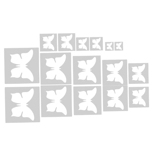 Angoily 16 Stück Teiliges Schmetterlings Malschablonen Wiederverwendbare Schablonen für Wand und Holzmalerei DIY Bastelvorlagen für Kreative Projekte von Angoily