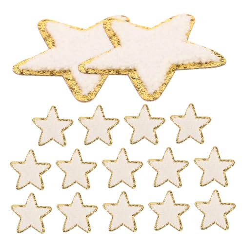 Angoily 16 Stück Teiliges Selbstklebende Stern-aufnäher mit Goldfarbenem Paillettenrand Bestickte Stoffsterne Waschbare Applikationen zum Aufnähen Geeignet für Jacken Kleidung Rucksäcke Angoily 16 Stück Teiliges Selbstklebende Stern-aufnäher mit Goldfarbenem Paillettenrand Bestickte Stoffsterne Waschbare Applikationen zum Aufnähen Geeignet für Jacken Kleidung Rucksäcke von Angoily