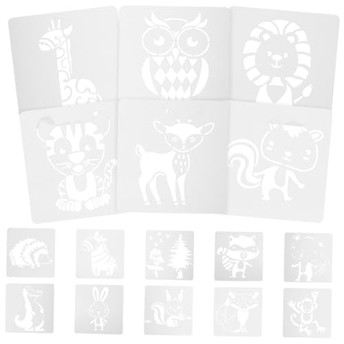 Angoily 16 Stück Teiliges Tier Malvorlagen für Wiederverwendbare Schablonen Pet Diy Malwerkzeuge mit Cartoon Tiermotiven für Basteln und Zeichnen Angoily 16 Stück Teiliges Tier Malvorlagen für Wiederverwendbare Schablonen Pet Diy Malwerkzeuge mit Cartoon Tiermotiven für Basteln und Zeichnen von Angoily