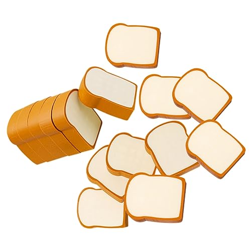Angoily 16 Stück Teiliges Toast Form Radiergummis Niedliche Brot Radierer aus Tpr Kreative Büro und Party für Kindergeburtstage und Bastelprojekte von Angoily