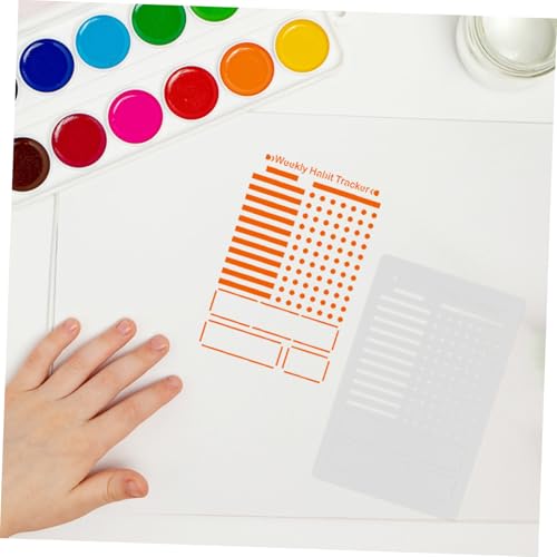 Angoily 16 Stück Teiliges Wiederverwendbares Tagebuch Schablonen aus Robustem Pet für DIY Journal Scrapbooking Spray Painting Kreative Planung und Habit Tracker Schablonierte Angoily 16 Stück Teiliges Wiederverwendbares Tagebuch Schablonen aus Robustem Pet für DIY Journal Scrapbooking Spray Painting Kreative Planung und Habit Tracker Schablonierte von Angoily
