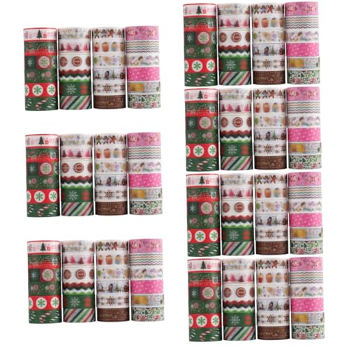 Angoily 168 Rollen Teiliges Weihnachts Washi Tape Dekoratives Klebeband mit Festlichen Motiven Vielseitig für Diy Scrapbooking Geschenkverpackung Planer und Journal Kompakt und Leicht von Angoily