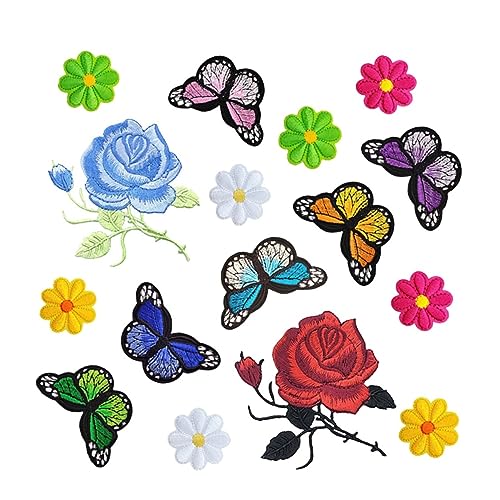 Angoily 16Stücke Teiliges Patches Zum Aufbügeln Exquisite Stickerei Für Kleidung Taschen Hüte Jeans Und Mehr Einfach Anzubringen Langlebige Materialien Vielseitige von Angoily