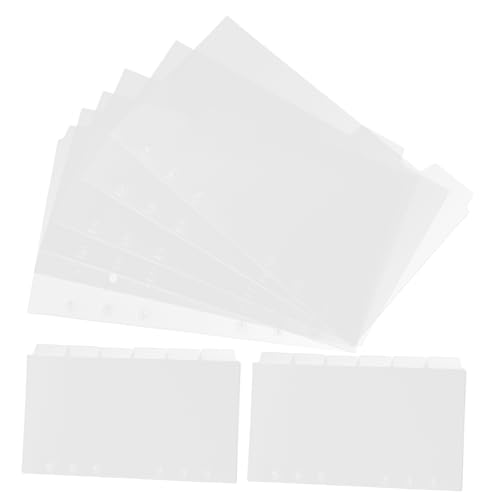 Angoily 18 Blatt Trennblätter für Notizbuch Transparente PVC Divider für Ringbuch Praktische Aktenordner zur Schnellen Organisation und Einfachem Zugriff Notizen von Angoily