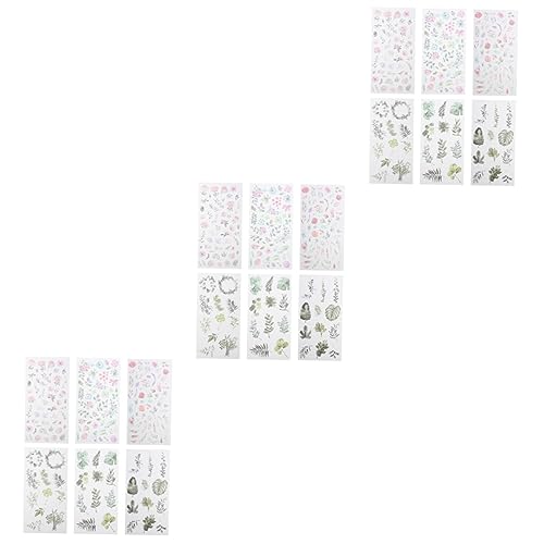 Angoily 18 Sätze Blumenblatt Washi Sticker Teiliges Diy Bastelband für Scrapbooking Kreative Dekorationen und Persönliche Gestaltung Selbstklebend Farbenfroh und Vielseitig Einsetzbar von Angoily