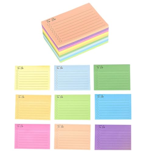 Angoily 18 Stück Abreißbare Memo Tabs Fluoreszierende Notizblöcke Tragbare Haftnotizen für Schüler Vielseitige Lesezeichen und Praktische Bürobedarf von Angoily