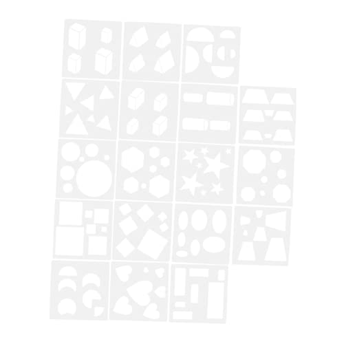 Angoily 18 Stück Teiliges Diy Malvorlagen für Kreative Geometrische Schablonen für Bastelprojekte Wiederverwendbare Malstencils für Scrapbooking und Kunstprojekte Angoily 18 Stück Teiliges Diy Malvorlagen für Kreative Geometrische Schablonen für Bastelprojekte Wiederverwendbare Malstencils für Scrapbooking und Kunstprojekte von Angoily