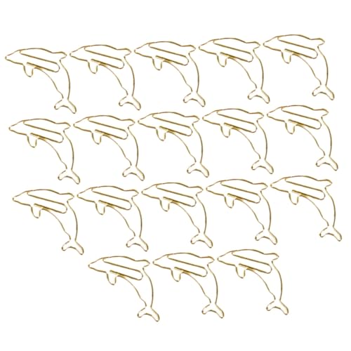 Angoily 18 Stück Teiliges Kreative Metall Büroklammern Goldfarbene Dekorative Paperclips Vielseitig Einsetzbar für Dokumente Fotos Karten Büro Schule Zuhause von Angoily