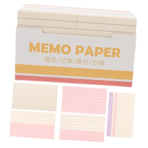 Angoily 180 Blatt Haftnotizen Für Karteikarten Leere Karteikarten Tagesplaner Undatiert Leere Notizkarten Farbige Karteikarten Lernkarten Leer Mini-notizkarten Große Karteikarten Papier von Angoily