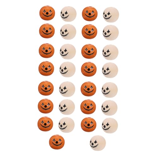 Angoily 180 Stk. Teiliges Holzperlen für DIY Bastelarbeiten Farbenfrohe Halloween Schmuckherstellung Vielseitige Holzperlen für Halsketten und Armbänder Geschenkidee für Kreative von Angoily