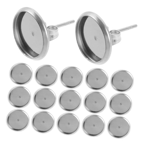 Angoily 180 Stück Edelstahl Cabochon Ohrstecker Rohlinge Flach DIY Ohrschmuck Basen Mit Stopper Leicht Komfortabel Für Schmuckherstellung Und Kreative Bastelideen Angoily 180 Stück Edelstahl Cabochon Ohrstecker Rohlinge Flach DIY Ohrschmuck Basen Mit Stopper Leicht Komfortabel Für Schmuckherstellung Und Kreative Bastelideen von Angoily