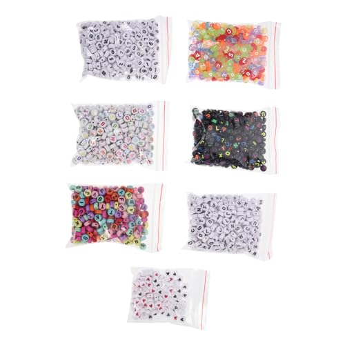 Angoily 1900 Stück Alphabete und spärliche Perlen Rosa bunt farbig lose Schmuckzubehör Armband Perlenmaterial Schmuckperlen runde Buchstabenperlen DIY-Perlen Plastik Angoily 1900 Stück Alphabete und spärliche Perlen Rosa bunt farbig lose Schmuckzubehör Armband Perlenmaterial Schmuckperlen runde Buchstabenperlen DIY-Perlen Plastik von Angoily