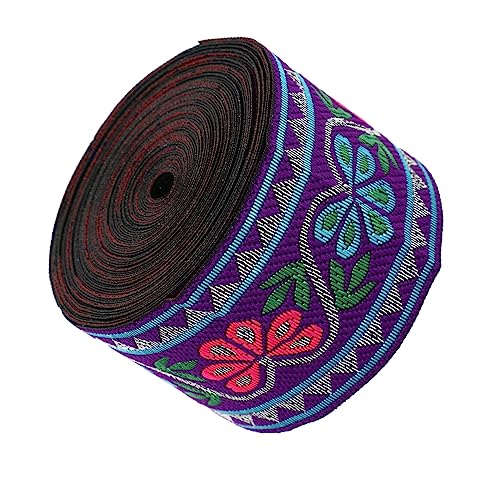 Angoily 1Rolle DIY Spitzenband Handgefertigtes Jacquard Garn Vielseitiges Dekorationsband für Kleidung und Kunsthandwerk Robust und Anpassbar Zubehör von Angoily