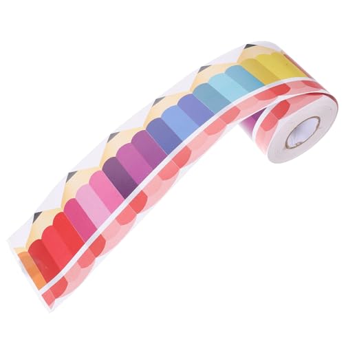 Angoily 1Rolle Dekorativer Bordürenaufkleber aus Selbstklebend Wellenbordüre Bleistift Design für Pinnwände Scrapbooking Bastelprojekte und Partydekoration Angoily 1Rolle Dekorativer Bordürenaufkleber aus Selbstklebend Wellenbordüre Bleistift Design für Pinnwände Scrapbooking Bastelprojekte und Partydekoration von Angoily