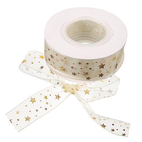 Angoily 1Rolle Goldenes Sternen Organza Geschenkband Exquisite Geschenkbänder Für DIY Projekte Dekoration Und Geschenkverpackungen Hochzeiten Und Feste Angoily 1Rolle Goldenes Sternen Organza Geschenkband Exquisite Geschenkbänder Für DIY Projekte Dekoration Und Geschenkverpackungen Hochzeiten Und Feste von Angoily