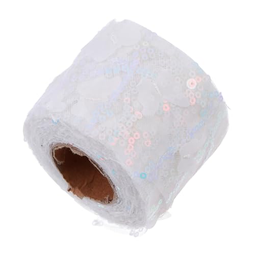 Angoily 1Rolle Schmetterlingsband Organza Paillettenband für DIY Projekte für Dekoration von Kleidung Geschenken und Handwerken Langlebiges Polyestermaterial von Angoily