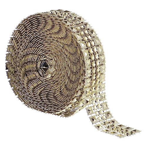 Angoily 1Rolle Strassband Dekoration Goldfarbenes Strass Diamantband DIY Kunsthandwerk für Hochzeit Kleidung und Party Leicht Zuschneidbar Funkelnde Oberfläche Angoily 1Rolle Strassband Dekoration Goldfarbenes Strass Diamantband DIY Kunsthandwerk für Hochzeit Kleidung und Party Leicht Zuschneidbar Funkelnde Oberfläche von Angoily