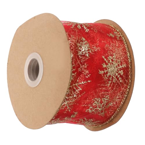 Angoily 1Rolle Weihnachtliches Dekorationsband Satin Breit für DIY Geschenkverpackungen und Weihnachtsdekoration Farbenfroh Drahtverstärkt Leicht Angoily 1Rolle Weihnachtliches Dekorationsband Satin Breit für DIY Geschenkverpackungen und Weihnachtsdekoration Farbenfroh Drahtverstärkt Leicht von Angoily