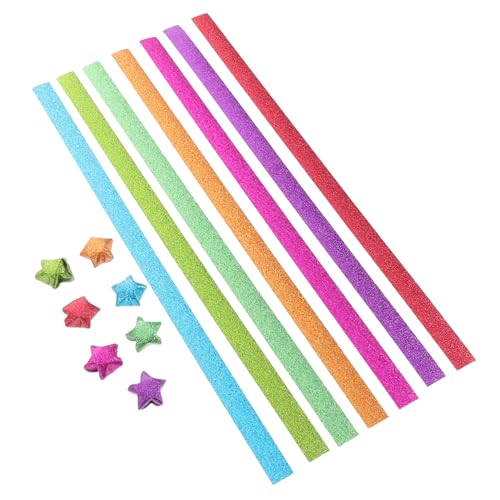 Angoily 1Satz DIY Glitzer Origami Papier Farbenfrohes Faltpapier für Papiersterne und Kreative Bastelideen für Festliche Dekorationen von Angoily