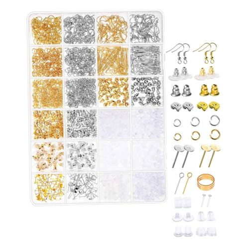 Angoily 1Satz DIY Ohrring Zubehör Ohrringrücken für Bastelmaterialien für Ohrringe Einstellbare Haken und Verschlüsse für Schmuckherstellung und Reparatur von Angoily
