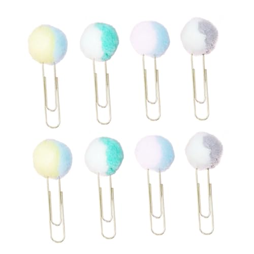 Angoily 1Satz Gefärbte Plüschball Papierclips Teiliges Dekorative Büroklammern für Scrapbooking Vielseitige Musterklammern Verschiedenen für Notizen von Angoily