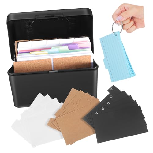 Angoily 1Satz Karteikarten Organizer Set mit Binder Ringen Multifunktionale Kartenhalterbox für Notizen Regierter Karten und Großem Stauraum für Schule und Büro Angoily 1Satz Karteikarten Organizer Set mit Binder Ringen Multifunktionale Kartenhalterbox für Notizen Regierter Karten und Großem Stauraum für Schule und Büro von Angoily