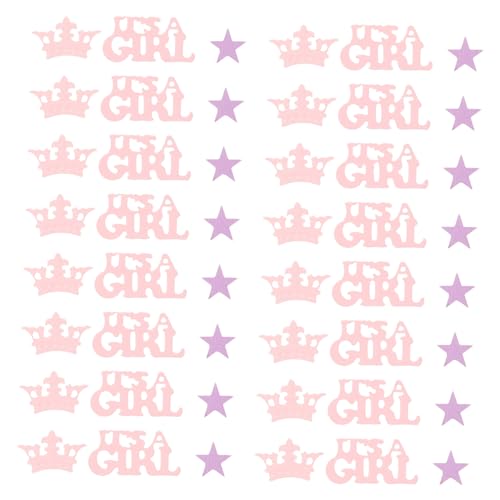 Angoily 1Satz Säuglingskonfetti Girl Mit Kronen Und Motiven Dekoratives Konfetti Für Babyparty Tischdekoration Teiliges Für Gender Reveal Und Babyfeiern Angoily 1Satz Säuglingskonfetti Girl Mit Kronen Und Motiven Dekoratives Konfetti Für Babyparty Tischdekoration Teiliges Für Gender Reveal Und Babyfeiern von Angoily