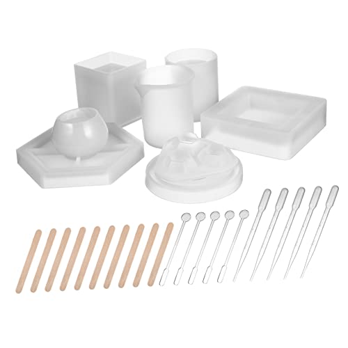 Angoily 1Satz Silikonformen für Epoxidharz Teiliges DIY Werkzeug für Projekte für Untersetzer und Aschenbecher Hochwertige Silikon Gießformen mit Elastischer Angoily 1Satz Silikonformen für Epoxidharz Teiliges DIY Werkzeug für Projekte für Untersetzer und Aschenbecher Hochwertige Silikon Gießformen mit Elastischer von Angoily