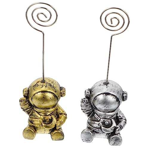 Angoily 1Satz Teilige Tischkartenhalter mit Dekorativen Wire Nostalgischer Astronauten Design Fotoclips und Notizenhalter für Hochzeiten Geburtstage und Feierlichkeiten von Angoily