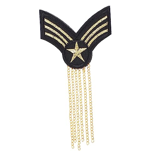 Angoily 1Stück Männer Schulterabzeichen mit Quaste Elegantes Fransen Epaulet für Captain und Schuluniformen Modisches Design mit Stabiler Pin Befestigung Angoily 1Stück Männer Schulterabzeichen mit Quaste Elegantes Fransen Epaulet für Captain und Schuluniformen Modisches Design mit Stabiler Pin Befestigung von Angoily