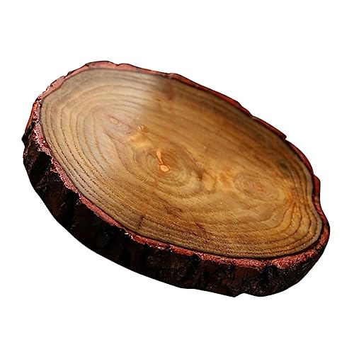 Angoily 1Stück Natürlicher Holzuntersetzer Runde Holzscheibe für Tassen Dekoratives Tischset rutschfeste Hitzebeständige Platzmatte für Zuhause Couchtisch von Angoily