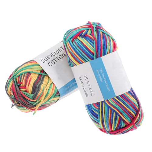 Angoily 2 Boxen Fädiges Mehrfarbiges Baumwollgarn zum Häkeln und Stricken Weiches DIY Garn für Babydecken Schals Hüte und Handarbeitsprojekte Hautfreundlich Flexibel und Vielseitig Pack Angoily 2 Boxen Fädiges Mehrfarbiges Baumwollgarn zum Häkeln und Stricken Weiches DIY Garn für Babydecken Schals Hüte und Handarbeitsprojekte Hautfreundlich Flexibel und Vielseitig Pack von Angoily