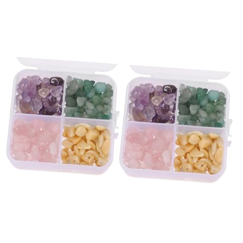 Angoily 2 Boxen Kiesbox Steinperlen DIY-Perlen natürlicher Chip Schmuckperlen lose Edelsteine stolperte Steinchips unregelmäßige Steinperle einzigartige lose Perle aus Stein Edelsteinchips Angoily 2 Boxen Kiesbox Steinperlen DIY-Perlen natürlicher Chip Schmuckperlen lose Edelsteine stolperte Steinchips unregelmäßige Steinperle einzigartige lose Perle aus Stein Edelsteinchips von Angoily