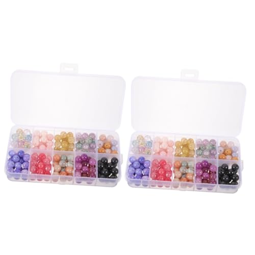 Angoily 2 Boxen Runde Glasperlen Glatte Lose Perlen für Schmuckherstellung Diy Armbänder und Ohrringe und Sichere Bastelperlen für Kreative Projekte Angoily 2 Boxen Runde Glasperlen Glatte Lose Perlen für Schmuckherstellung Diy Armbänder und Ohrringe und Sichere Bastelperlen für Kreative Projekte von Angoily