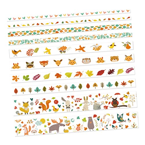 Angoily 2 Boxen Washi Tape Dekoratives Klebeband für Scrapbooking Diy Tagebuch und Geschenkpapiere Wiener Wald Leicht Abziehbar Rückstände Einzigartige Muster für Projekte von Angoily