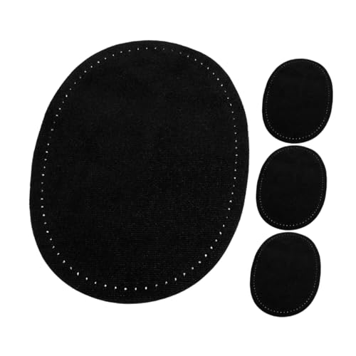 Angoily 2 Paar Beschützer für Pulloverjacken Stoff Patch Kleiderflicken für Löcher Kleidungsflecken für Löcher Armpatch Jeans-Patches Patchhandwerk für Hemden Flicken für Kleidung Black von Angoily