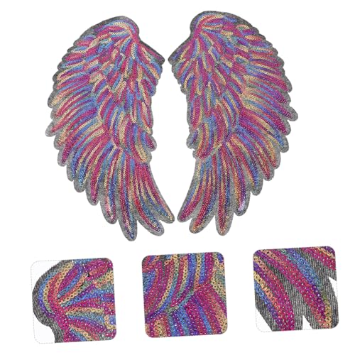 Angoily 2 Paare Bunte Pailletten Flügel Aufnäher zum Aufbügeln Bestickte Applikationen für Kleidung Jeans T Shirts DIY Flicken zum Nähen und Reparieren Langlebig und Dekorativ Angoily 2 Paare Bunte Pailletten Flügel Aufnäher zum Aufbügeln Bestickte Applikationen für Kleidung Jeans T Shirts DIY Flicken zum Nähen und Reparieren Langlebig und Dekorativ von Angoily