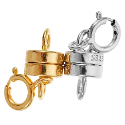 Angoily 2 Paare Sterling Kettenverlängerung mit Magnetverschluss für DIY Schmuckherstellung Passend für Armbänder Langlebig und Vielseitig Einsetzbar Angoily 2 Paare Sterling Kettenverlängerung mit Magnetverschluss für DIY Schmuckherstellung Passend für Armbänder Langlebig und Vielseitig Einsetzbar von Angoily