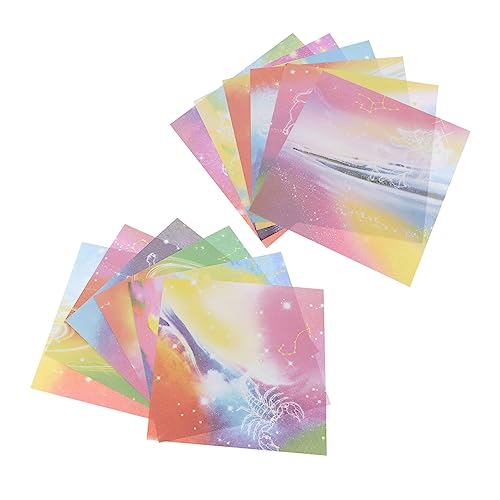 Angoily 2 Packungen Diy Doppelseitiges Origami Papier Buntes Faltpapier für Kreative Bastelprojekte für Erwachsene für Schulprojekte und Dekoration von Angoily