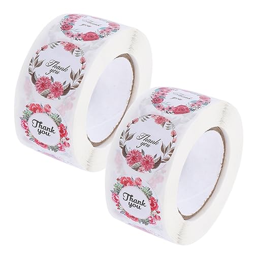 Angoily 2 Rollen Aufkleber Selbstklebende für Diy und Dekoration pro Rolle Runde Designetiketten für Partys Bastelprojekte und Geschenkverpackungen Angoily 2 Rollen Aufkleber Selbstklebende für Diy und Dekoration pro Rolle Runde Designetiketten für Partys Bastelprojekte und Geschenkverpackungen von Angoily