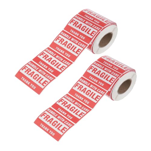 Angoily 2 Rollen Barcode Warnaufkleber Selbstklebend Rot Wetterfest Haftstark Vielseitig Für Kartons Verpackungen und Glatte Oberflächen Angoily 2 Rollen Barcode Warnaufkleber Selbstklebend Rot Wetterfest Haftstark Vielseitig Für Kartons Verpackungen und Glatte Oberflächen von Angoily