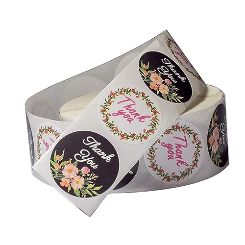 Angoily 2 Rollen Blumen Danke Aufkleber Selbstklebende Etiketten für Backen Basteln und Je Kreative Verpackungsaufkleber für Partys und Diy Projekte Angoily 2 Rollen Blumen Danke Aufkleber Selbstklebende Etiketten für Backen Basteln und Je Kreative Verpackungsaufkleber für Partys und Diy Projekte von Angoily