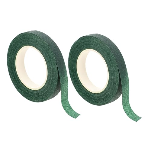 Angoily 2 Rollen Blumenband Florist Blumen- Herstellung Klebeband Streifen künstliche blüten artificial flower rosenstrauß bouquet Wickelband für Blumenstrauß Band umwickeln Papier Green von Angoily